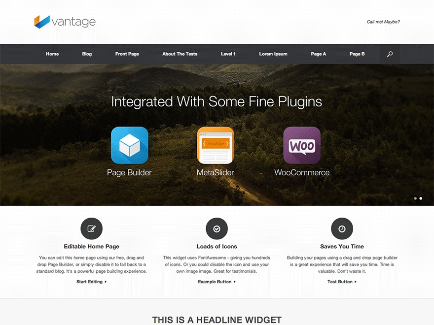 Vantage wp theme