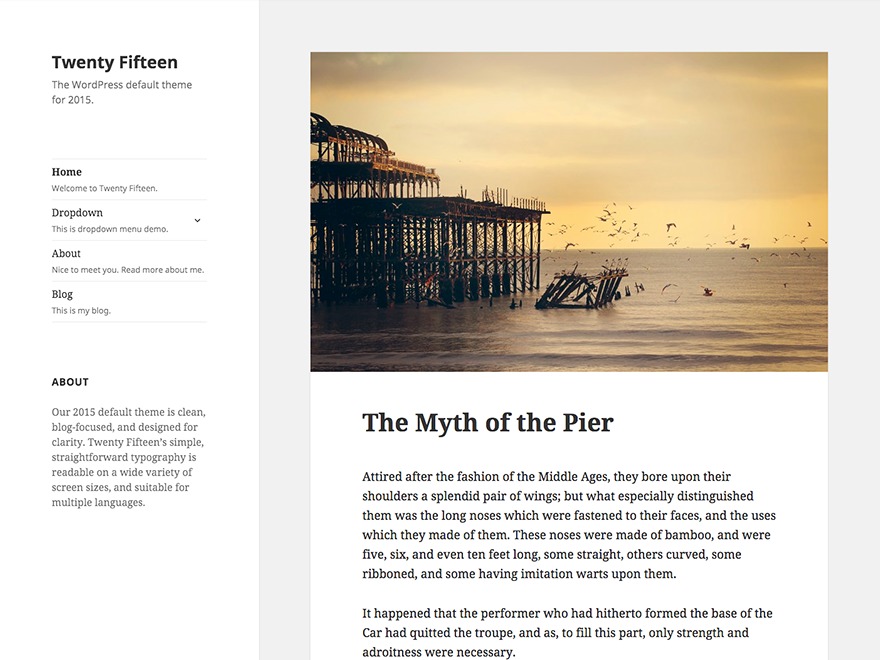 Twenty Fifteen wp theme