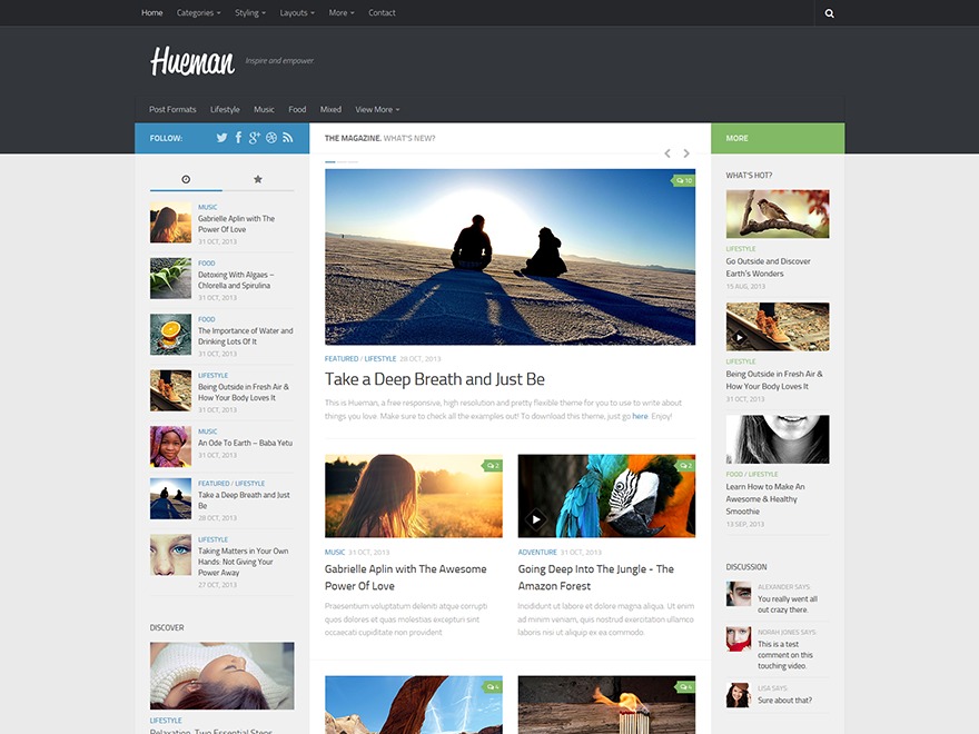 Hueman wordpress theme