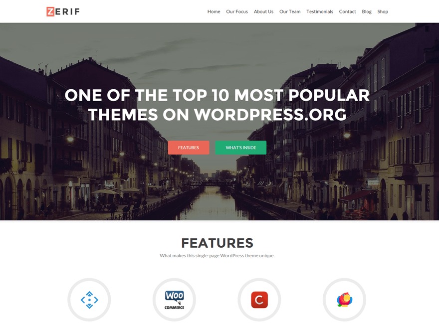 Zerif Lite theme wordpress